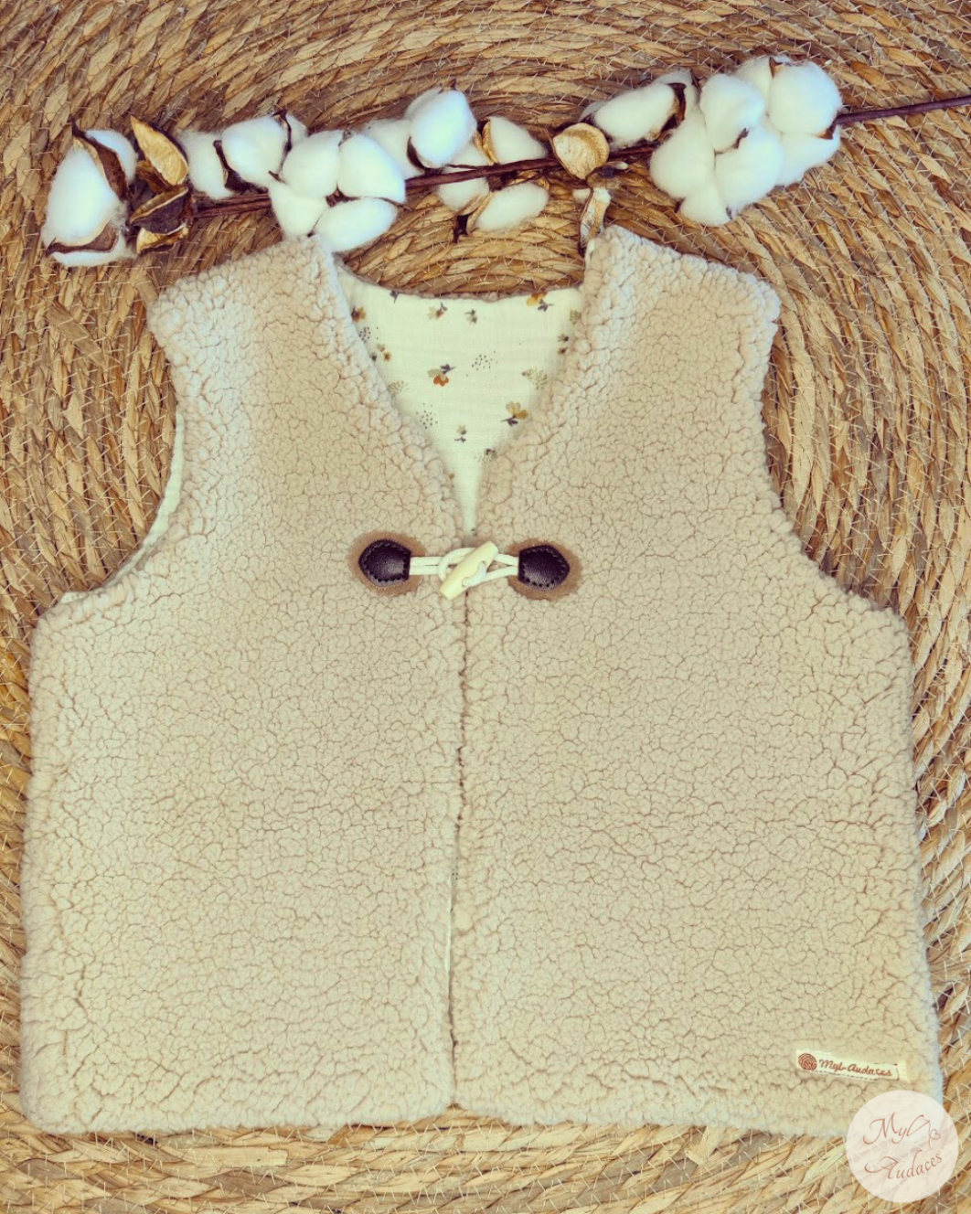 Gilet de Berger Enfant Sherpa Ourson - Fait main en Moselle