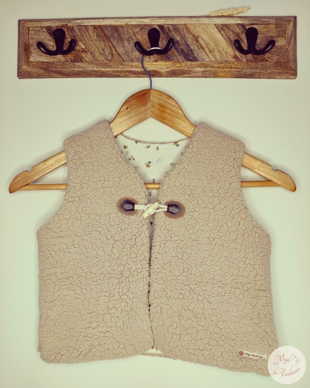 Gilet de Berger Enfant Sherpa Ourson - Fait main en Moselle