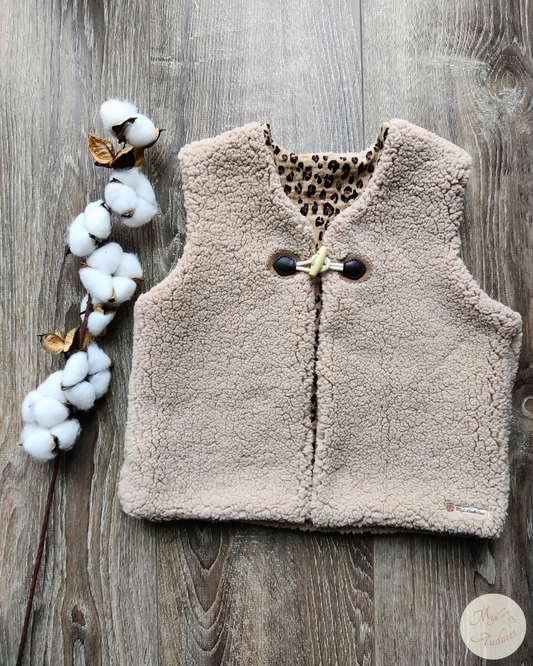 Gilet de Berger Enfant Sherpa Ourson - Fait main en Moselle