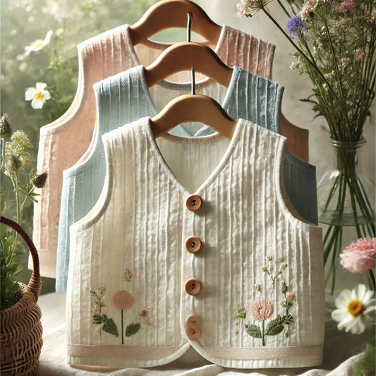 Gilet de berger "Le Nuage Printanier" ☁️🌿