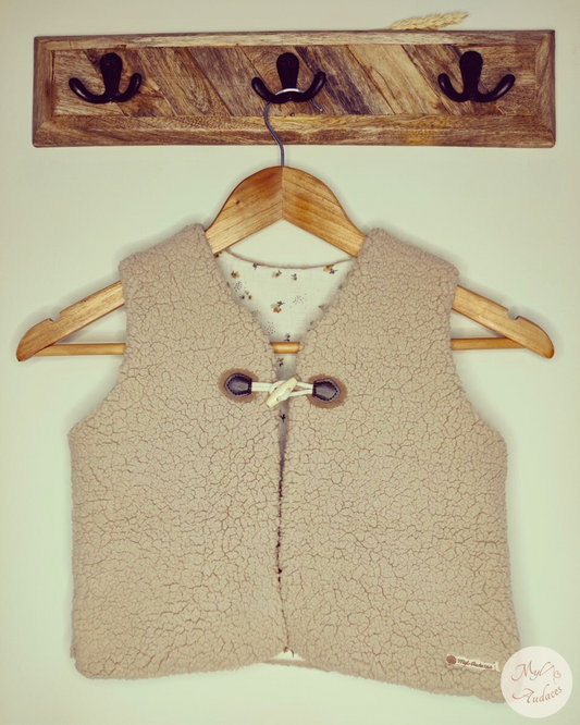 Gilet de Berger Enfant Sherpa Ourson - Fait main en Moselle