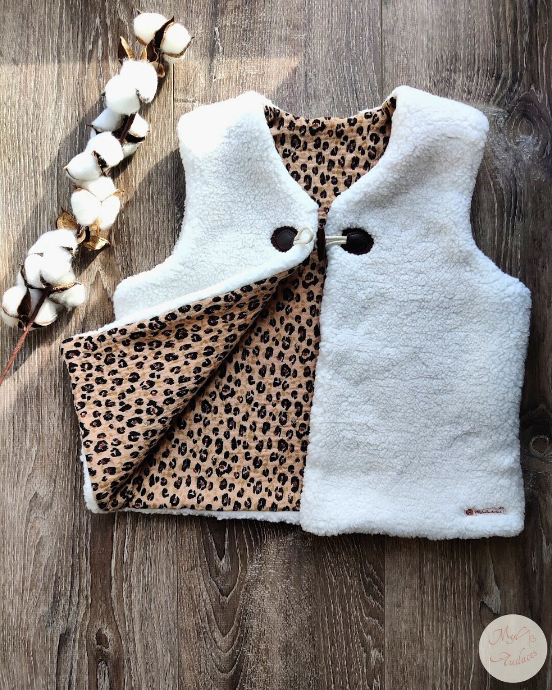 Gilet de Berger Enfant - Sherpa Blanc