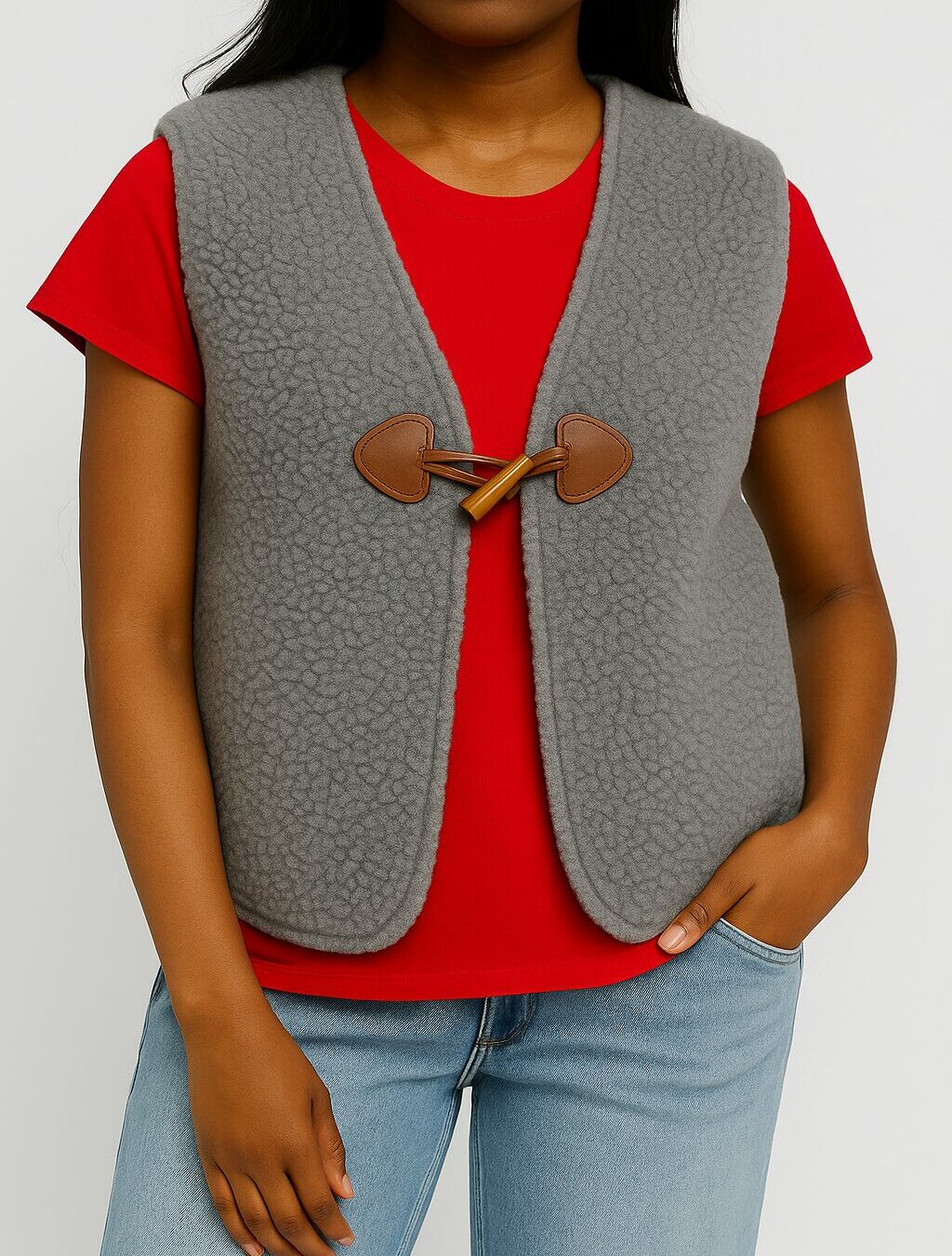 Gilet de Berger Femme - Sherpa Gris