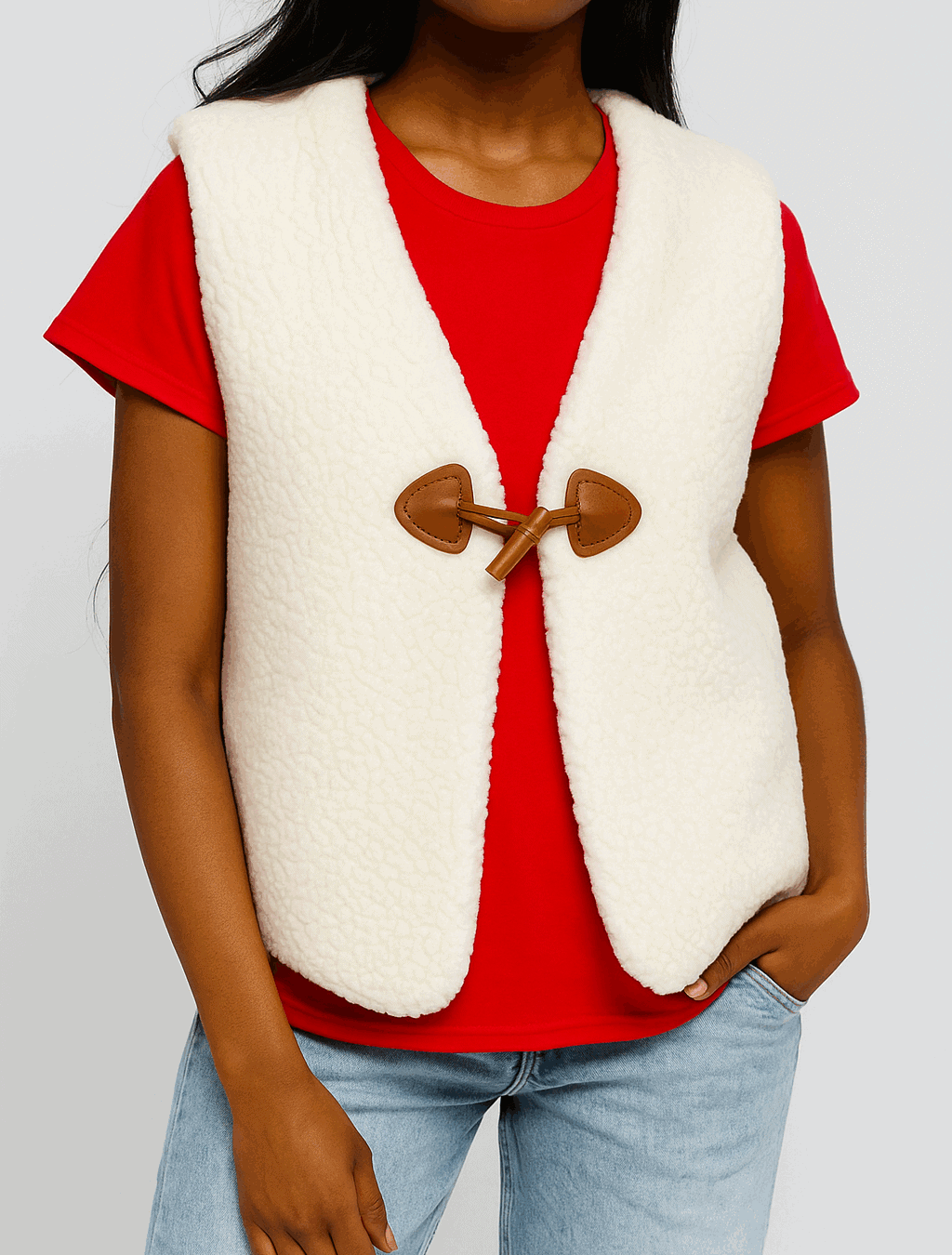 Gilet de Berger Femme - Sherpa Blanc
