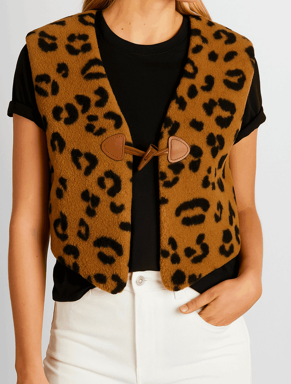 Gilet de Berger Femme - Sherpa Léopard