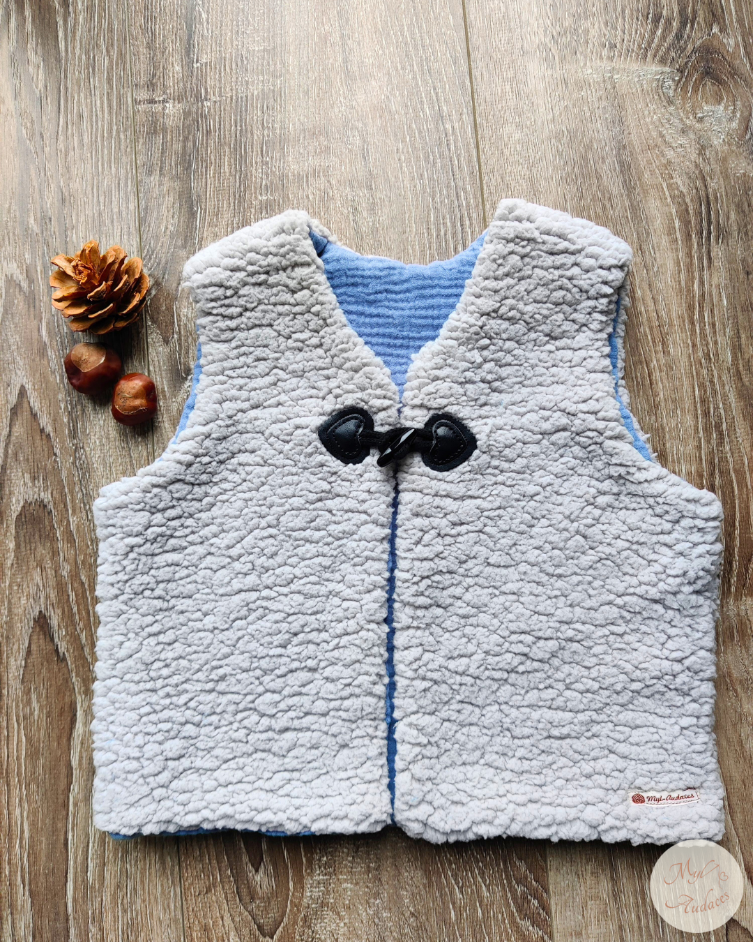 Gilet de Berger Enfant - Sherpa Gris – Image 3