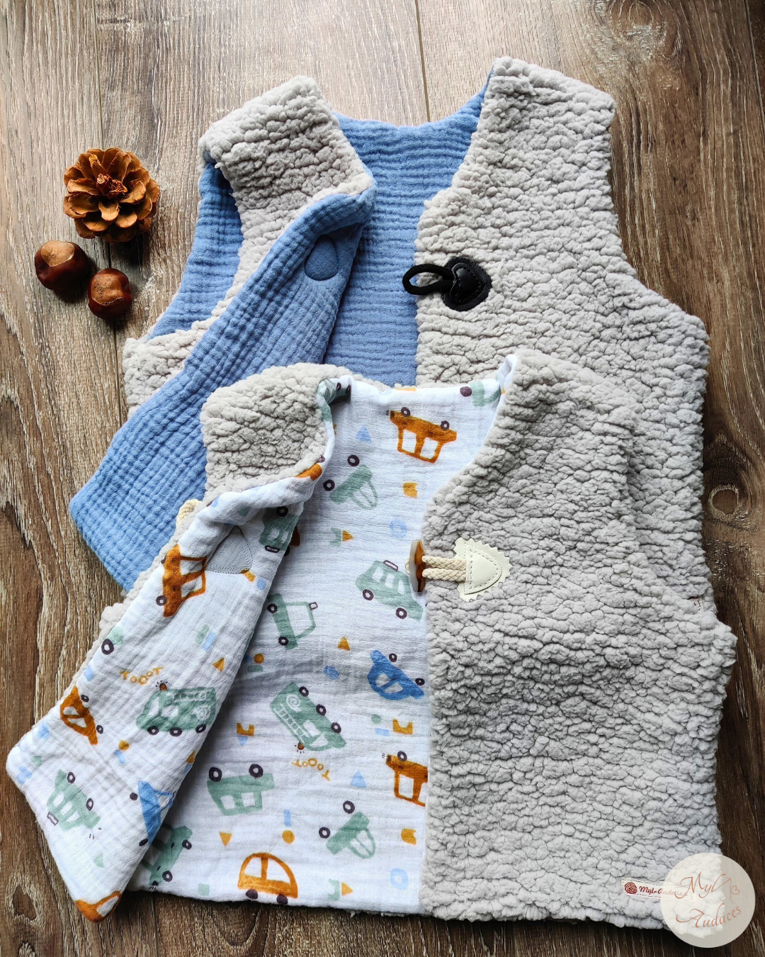 Gilet de Berger Enfant - Sherpa Gris – Image 4